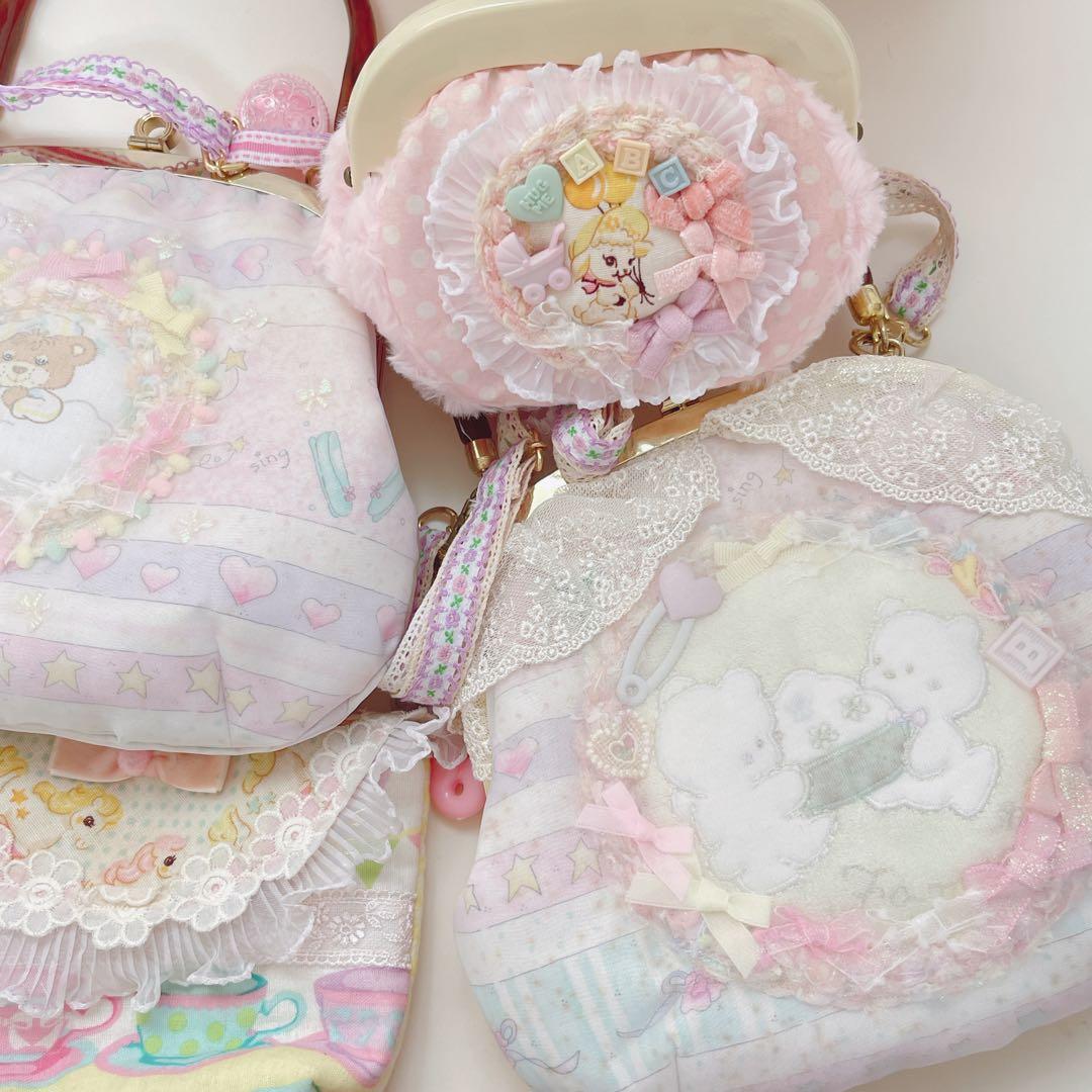 バッグ うさぎ くま アクセサリー がま口 ハンドメイド ファンシー ゆめかわ
