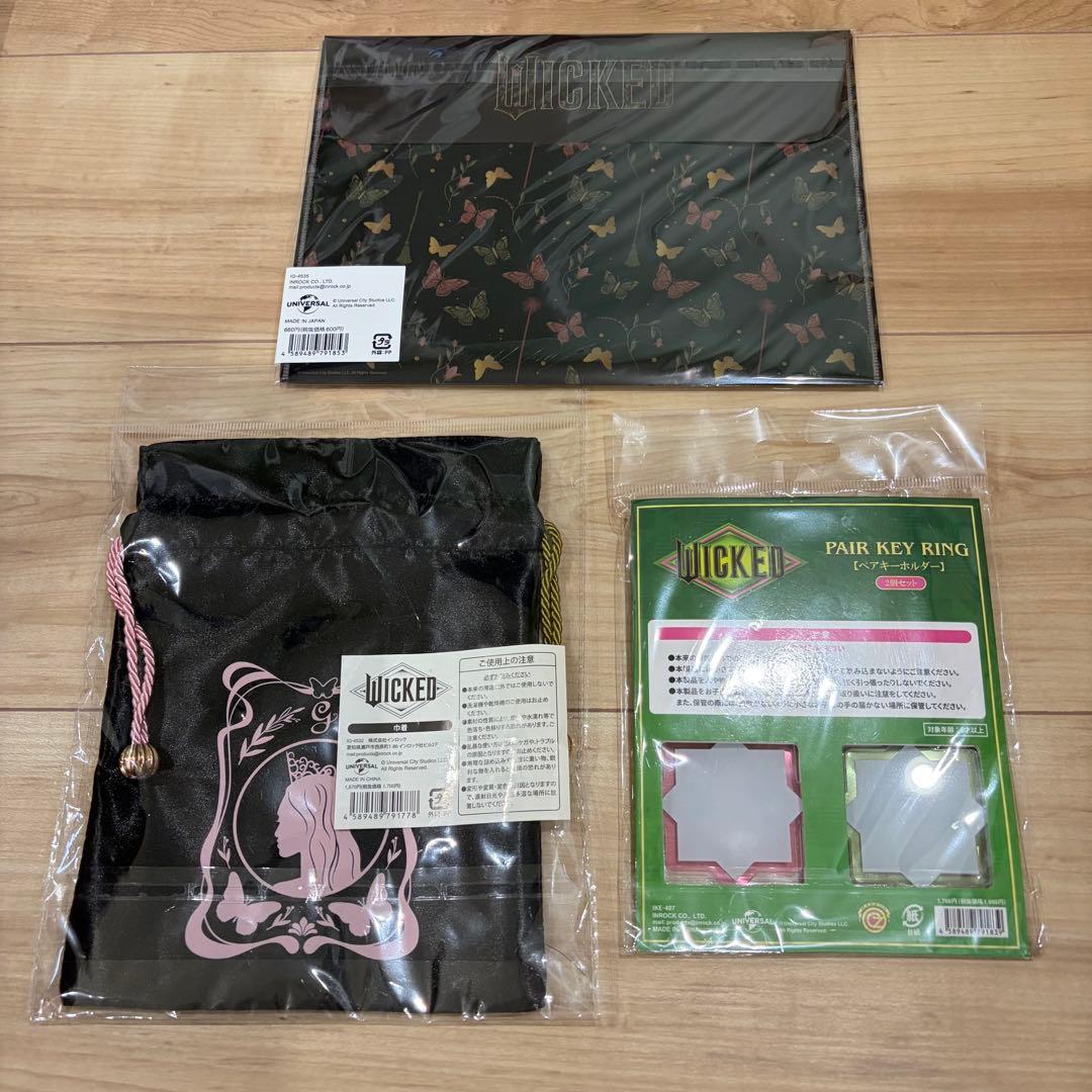 ウィキッド 劇場グッズ エンベロープ リングノート キーホルダー 巾着