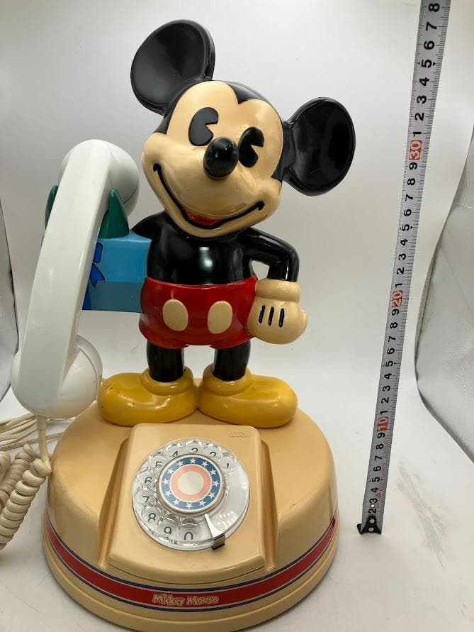 【激レア】　レトロ　ミッキーマウス　ダイヤル式　電話機