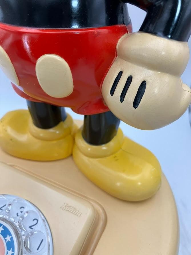 【激レア】　レトロ　ミッキーマウス　ダイヤル式　電話機