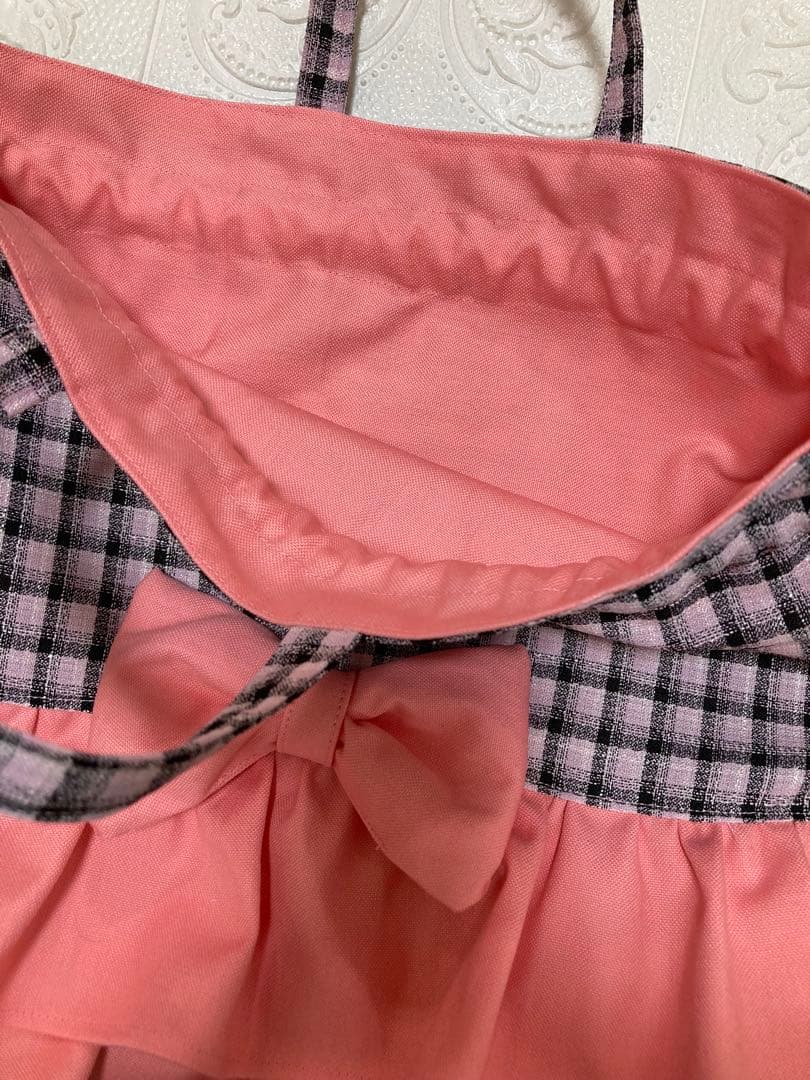 入園入学3点セット　レッスンバッグ　上履き入れ　体操着袋(ピンクチェック)