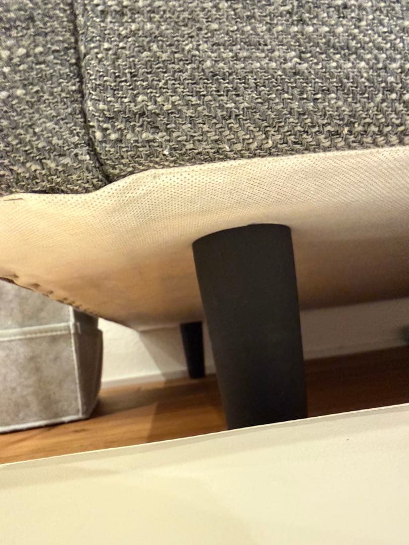 ニトリ 2人掛けソファ グレー ファブリック 布張り 幅137cm