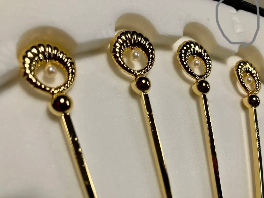 【新品未使用】ミキモトインターナショナル フルーツピック 真珠付 5本セット