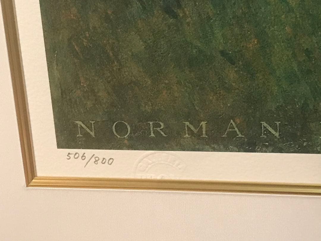 ノーマン・ロックウェル「鏡の少女」　ジークレー　エンボス印・作品保証書有り