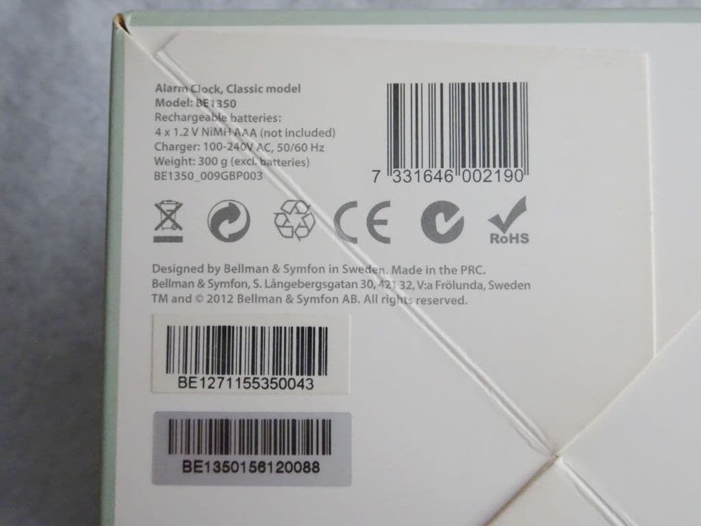 Bellman & Symfon ベルマン 振動 アラーム 目覚まし時計