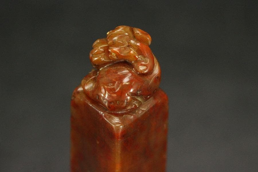 中国美術 古印材 刻文字 乾隆五十九年文房四宝(A760)