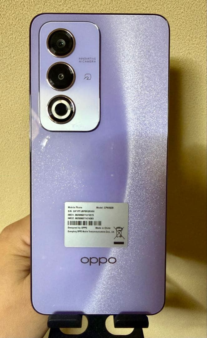 【美品】OPPO A3 5G 4GB パープル SIMフリー おまけ付き