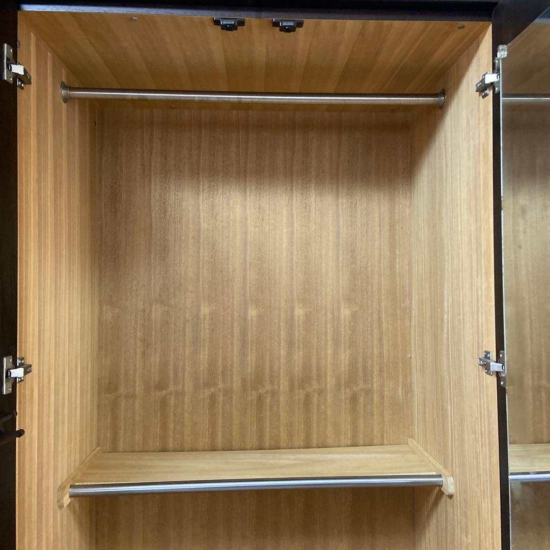 ダークブラウン 3扉タンス