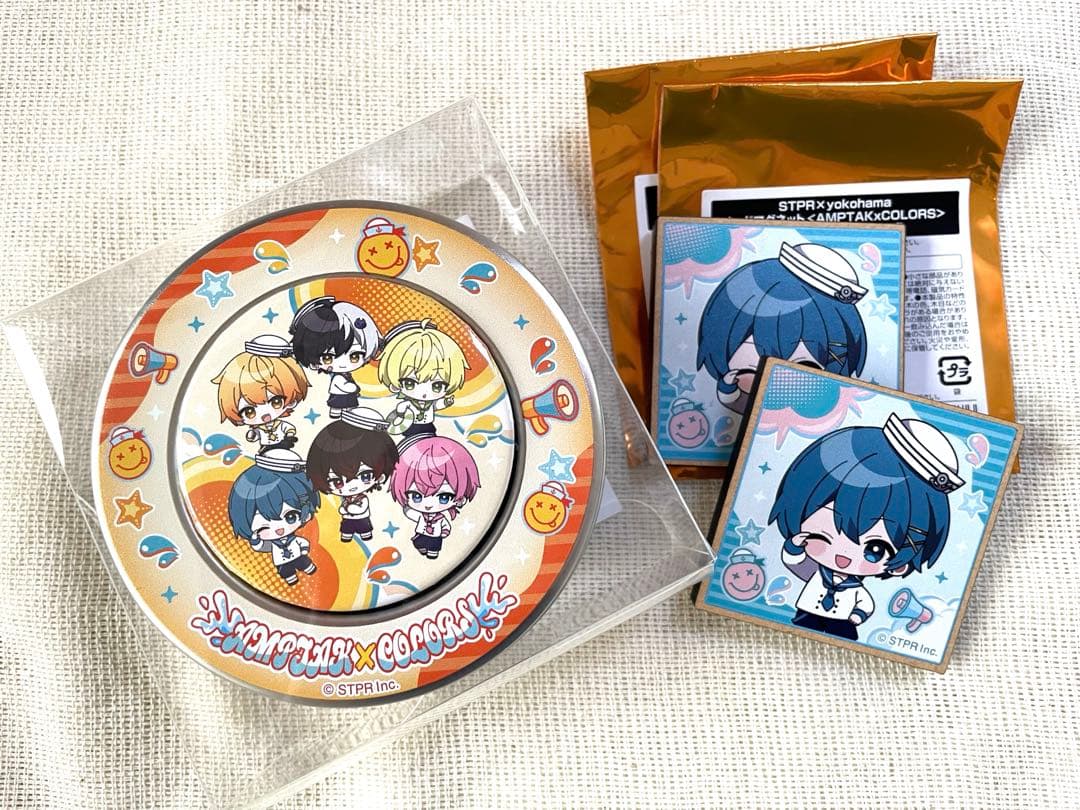 〈AMPTAK×COLORS〉メモ入り缶ケース缶　ちぐさ君ウッドマグネット×2個