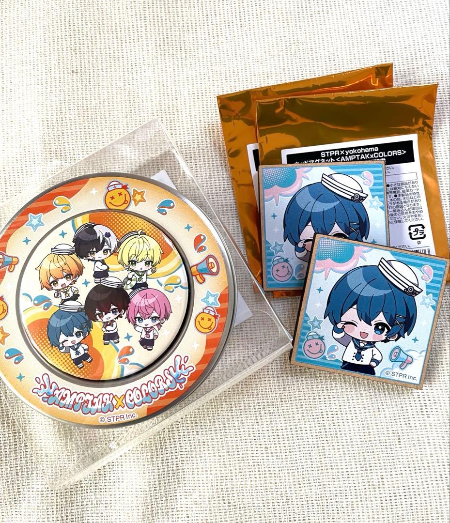 〈AMPTAK×COLORS〉メモ入り缶ケース缶　ちぐさ君ウッドマグネット×2個