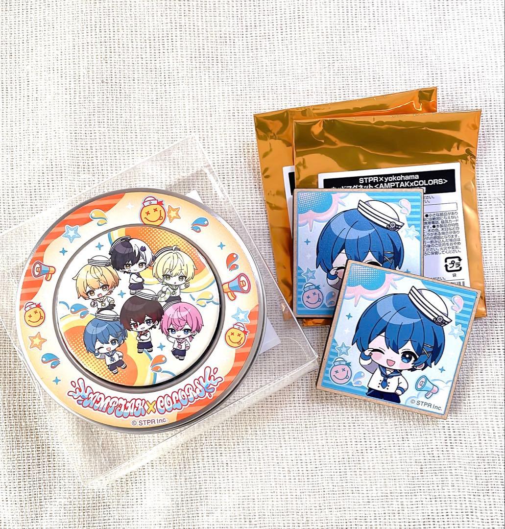 〈AMPTAK×COLORS〉メモ入り缶ケース缶　ちぐさ君ウッドマグネット×2個