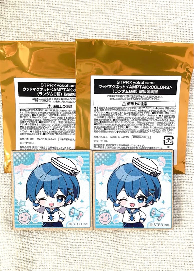 〈AMPTAK×COLORS〉メモ入り缶ケース缶　ちぐさ君ウッドマグネット×2個