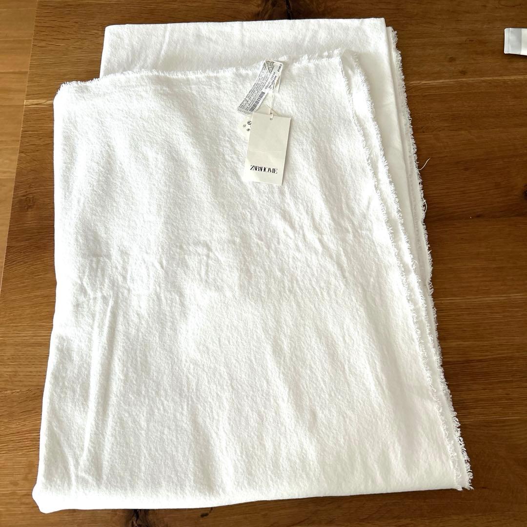 ZARA  ホワイト テーブルクロス 170x250 cm