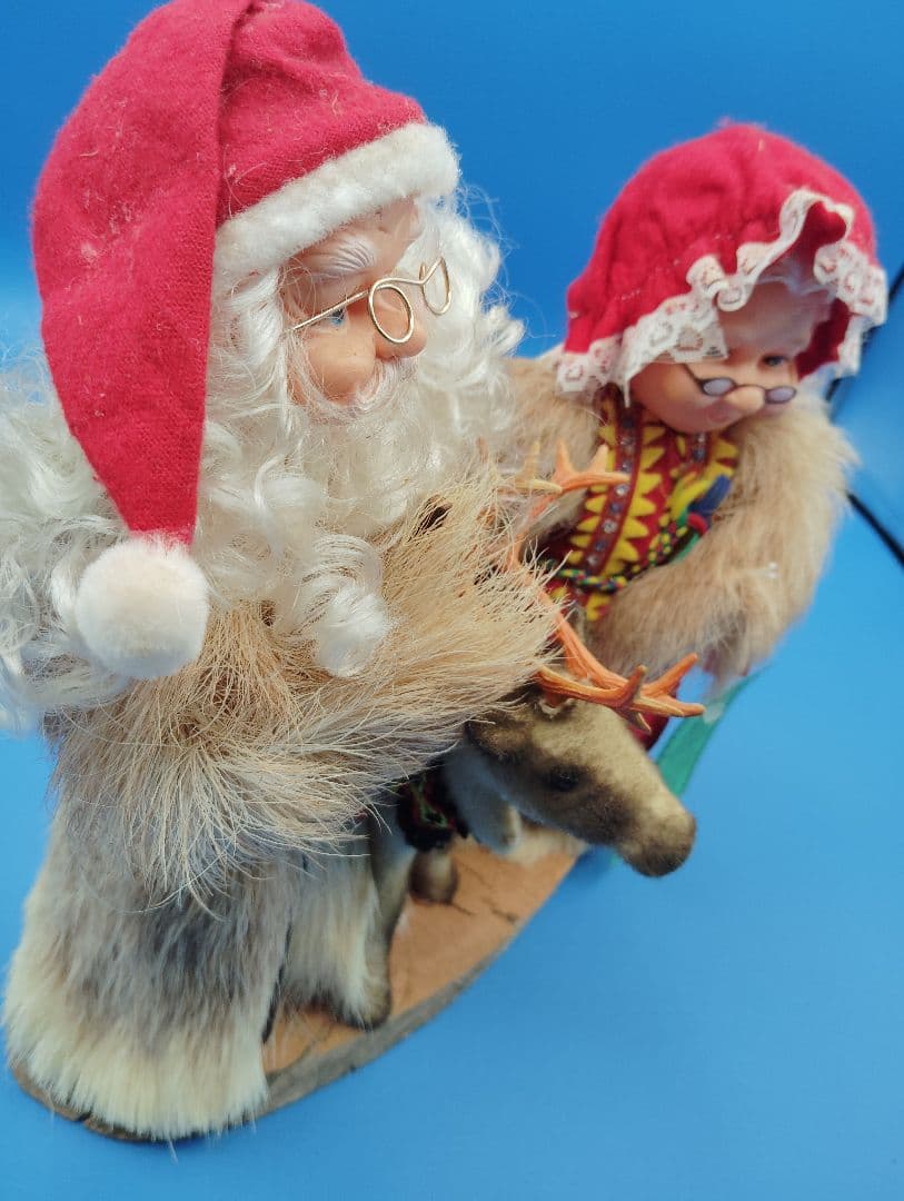 サンタクロース、ミセス・クロース、トナカイセット クリスマス アンティーク