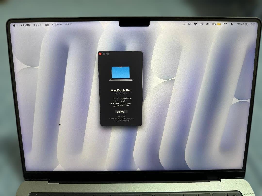 【美品】Apple MacBook Pro 14インチ M2 Pro 2023