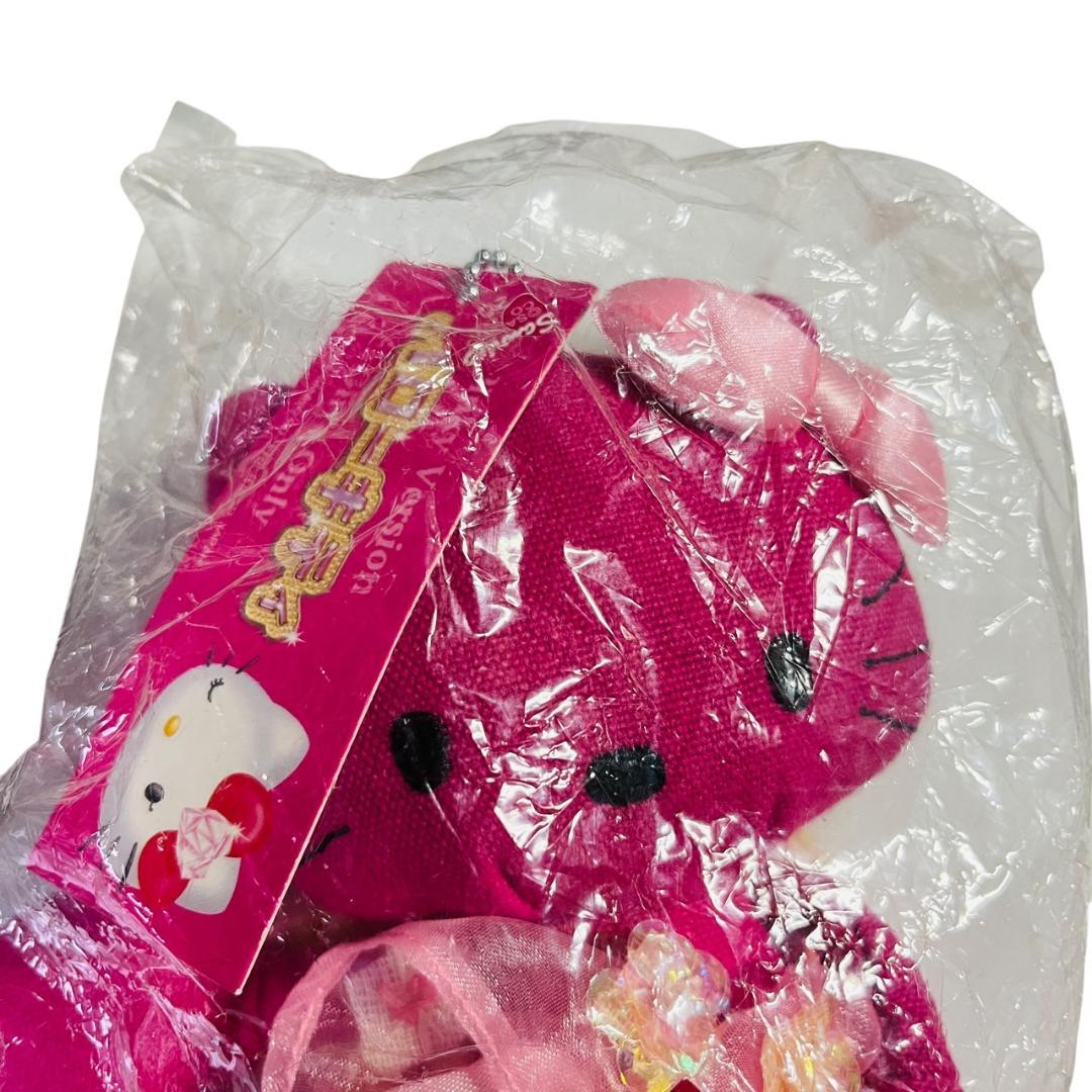 ハローキティ デニム　足長　ぬいぐるみ　人形　ピンキーバージョン　2000年