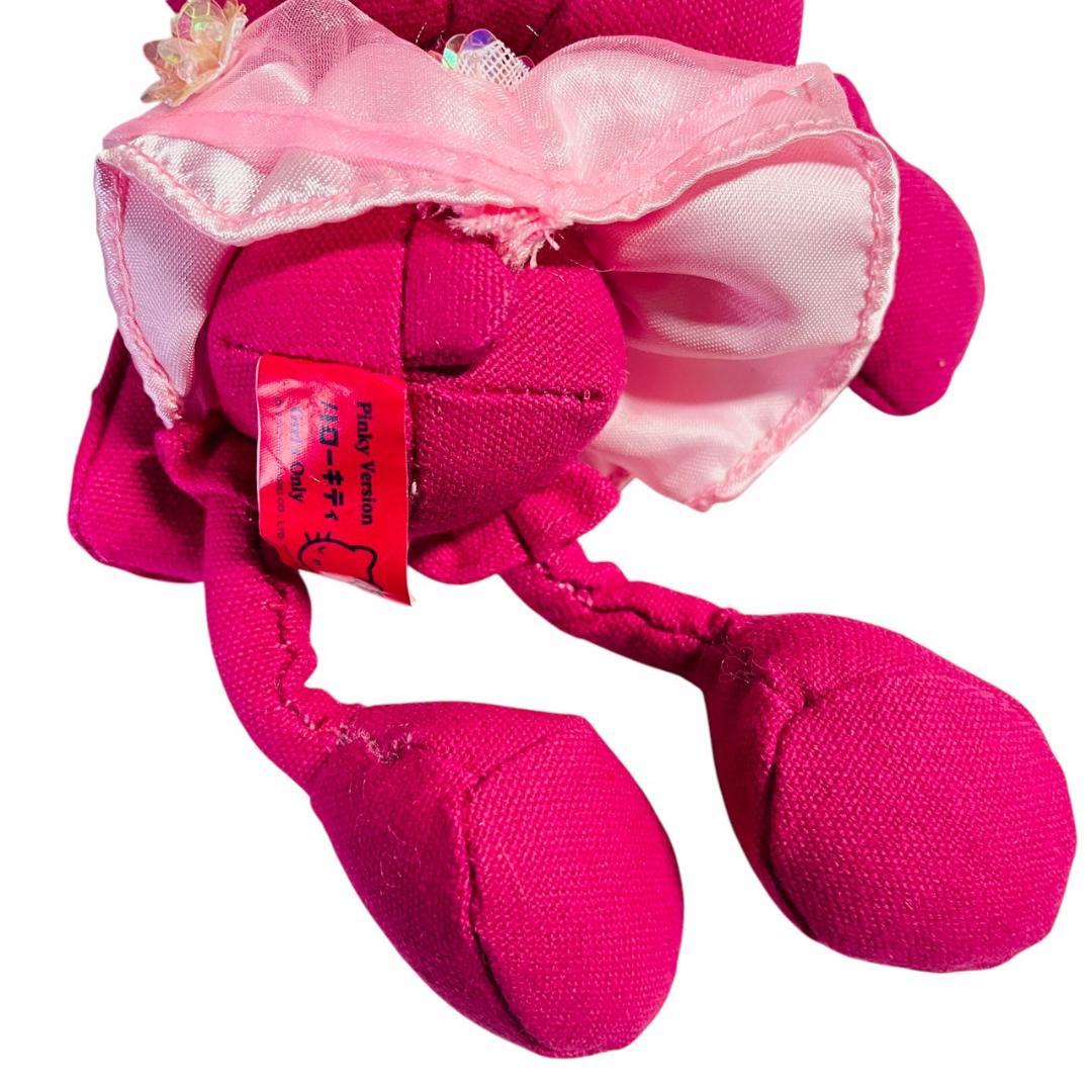 ハローキティ デニム　足長　ぬいぐるみ　人形　ピンキーバージョン　2000年