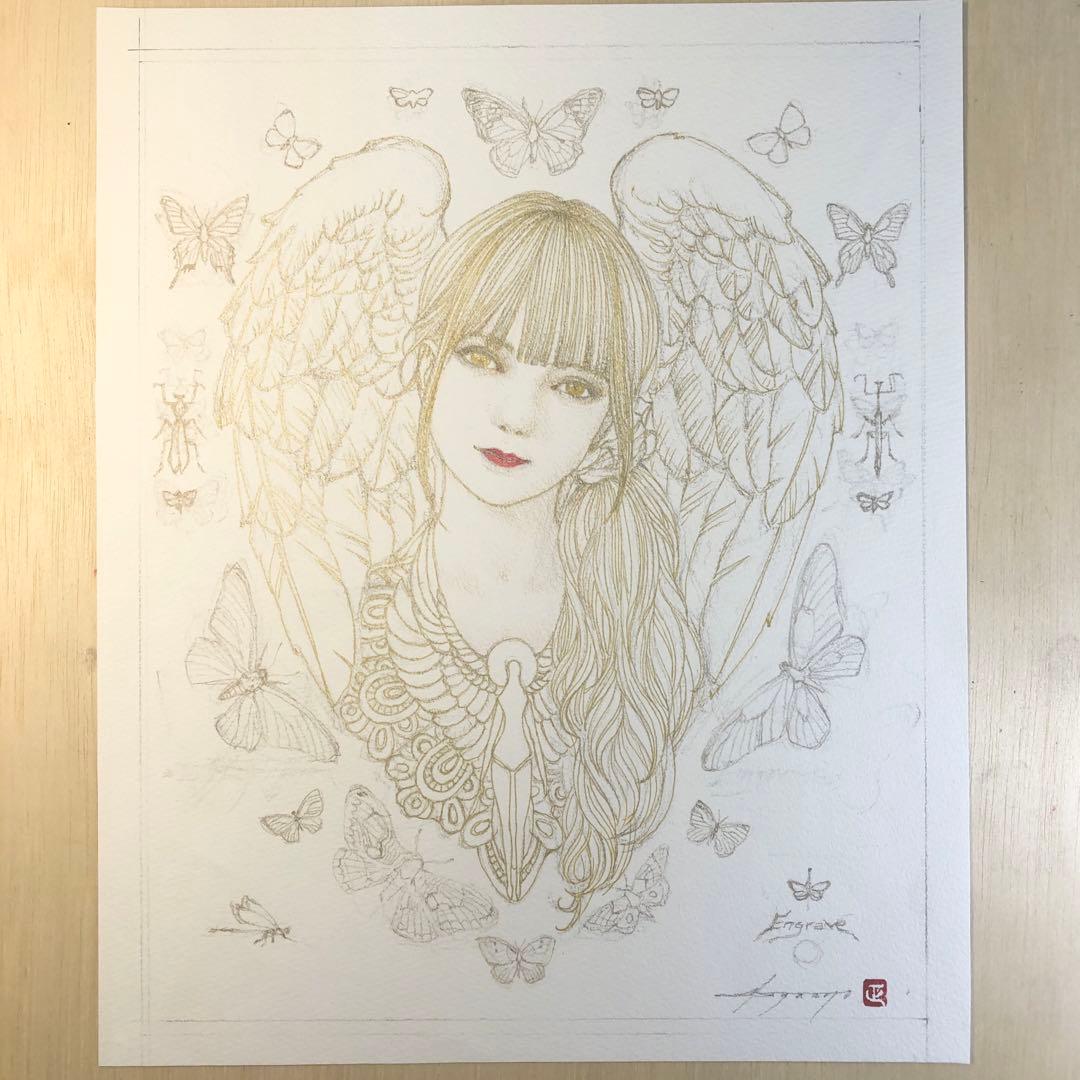 マリアの心臓 下図 Maria's Heart Esqis【肉筆絵画】
