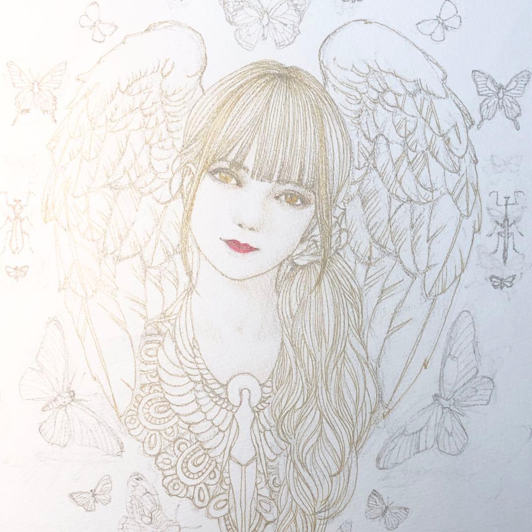 マリアの心臓 下図 Maria's Heart Esqis【肉筆絵画】