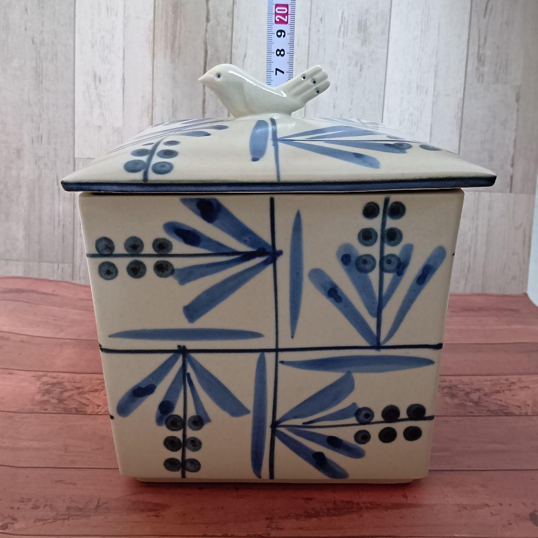 砥部焼 食パンケース 北欧柄ブレッドケース