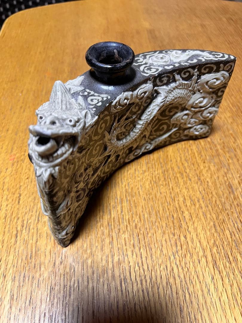沖縄壺屋焼　抱瓶　香炉　【希少】