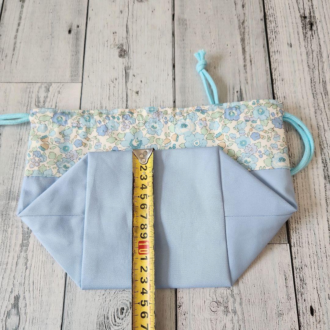 けけちゃま様★リバティフリルのレッスンバックセット　ブルー