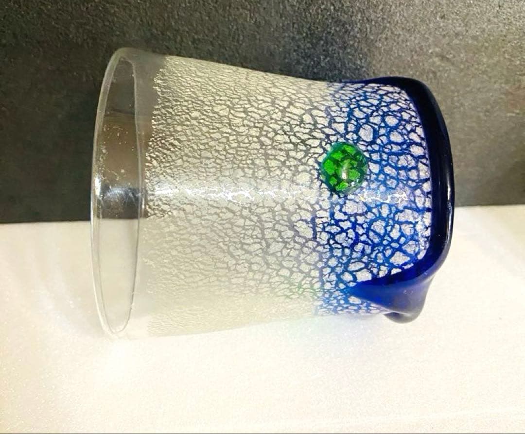 琉球ガラス　稲嶺盛吉ペアグラス・器　刻印あり