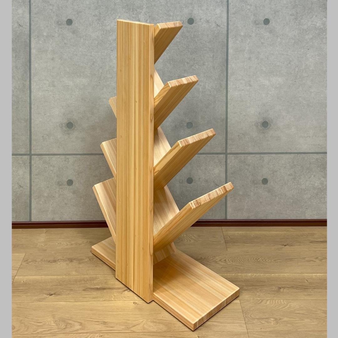 ブックスタンド　ひのき材　ハンドメイド　02180