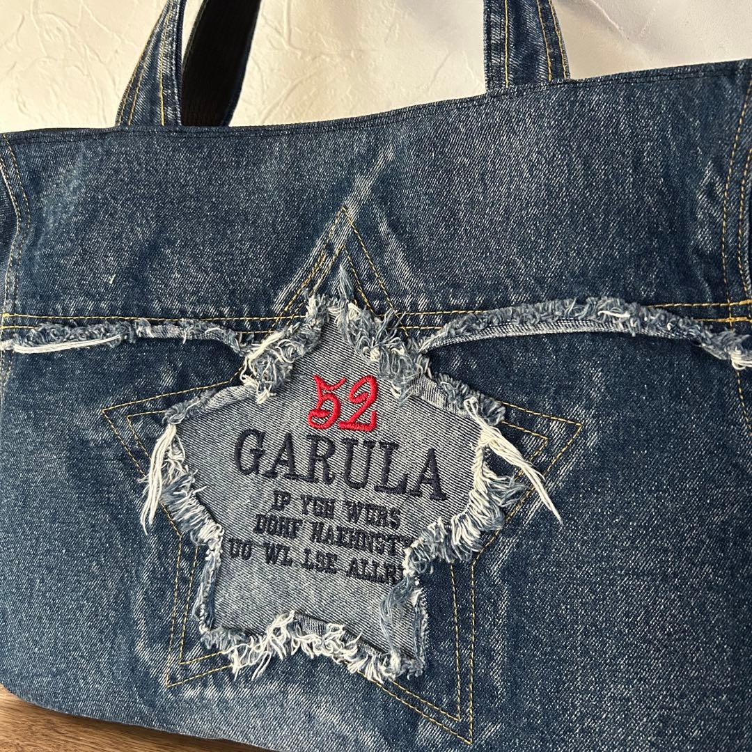 947.再販なし‼️デニムリメイク サイドポケットトートバッグ　ジージャン