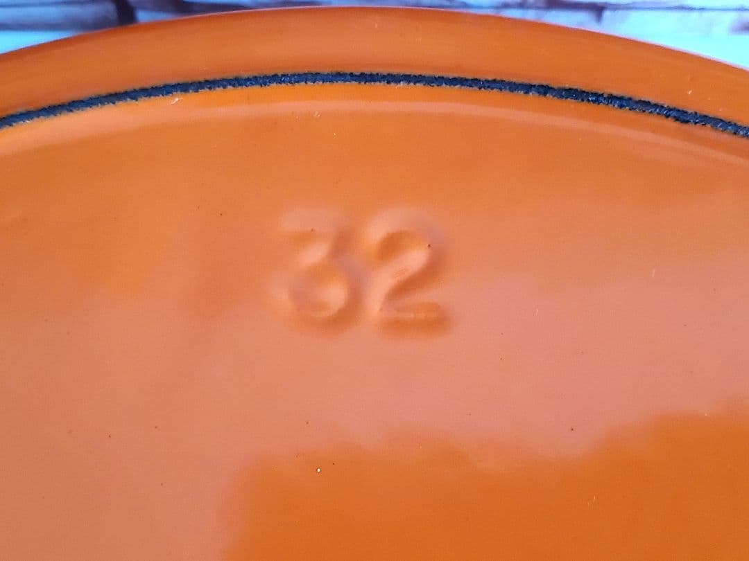 【希少品】ルクルーゼ ヴィンテージ グラタン皿 32㎝ 鋳物 ホーロー