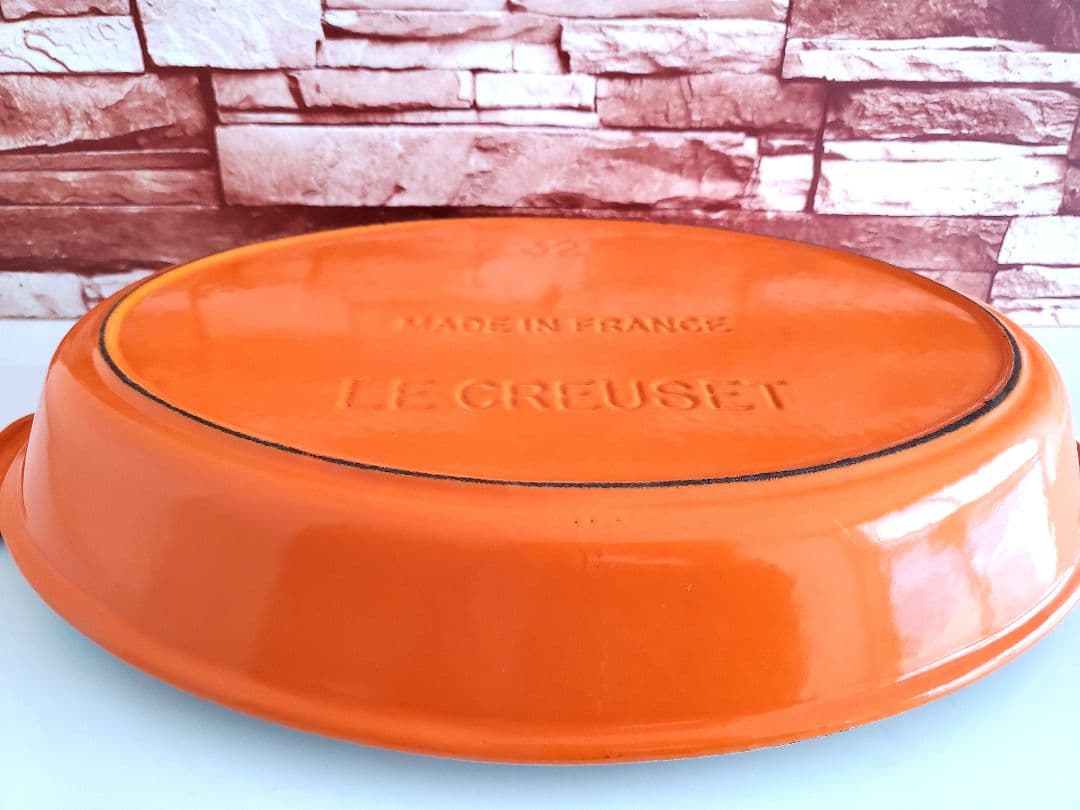 【希少品】ルクルーゼ ヴィンテージ グラタン皿 32㎝ 鋳物 ホーロー