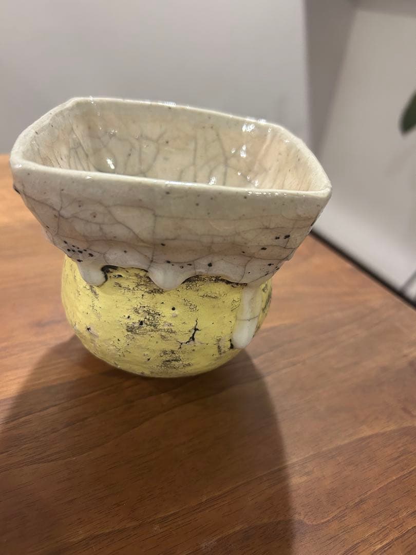 片瀬和宏 陶器 花器 アートピース 現代陶芸 作家物 器 一点物