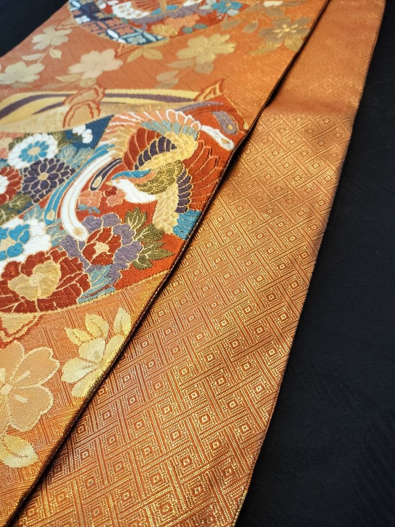 A921★逸品‼️ 豪華刺繍‼️ひな祭り‼️袋帯正絹テーブルランナー2m15cm