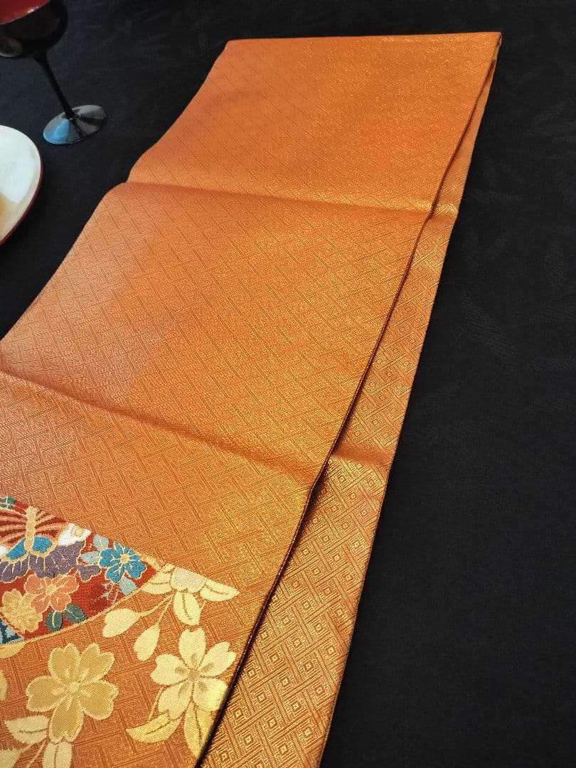 A921★逸品‼️ 豪華刺繍‼️ひな祭り‼️袋帯正絹テーブルランナー2m15cm