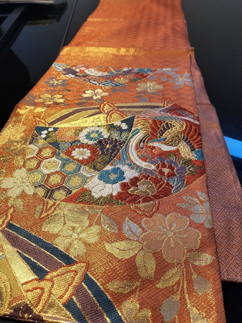 A921★逸品‼️ 豪華刺繍‼️ひな祭り‼️袋帯正絹テーブルランナー2m15cm