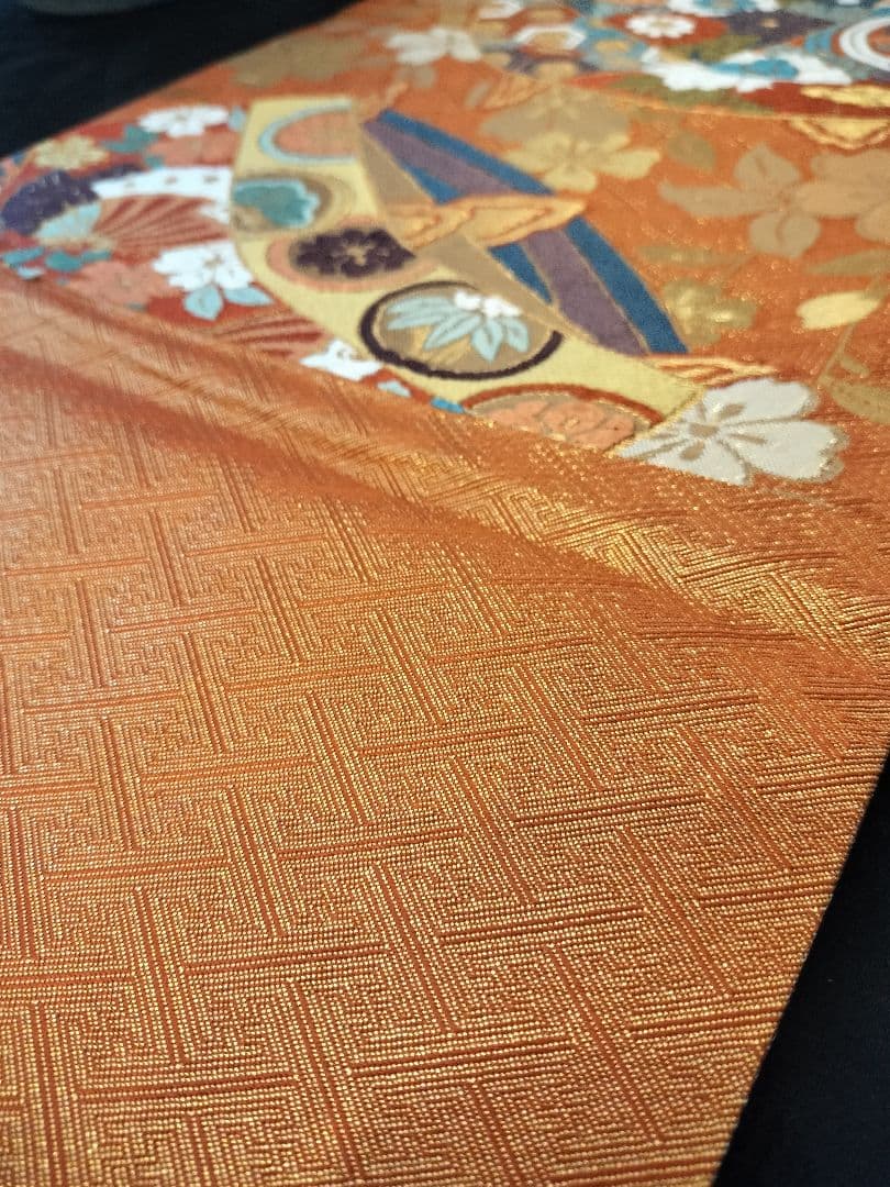 A921★逸品‼️ 豪華刺繍‼️ひな祭り‼️袋帯正絹テーブルランナー2m15cm