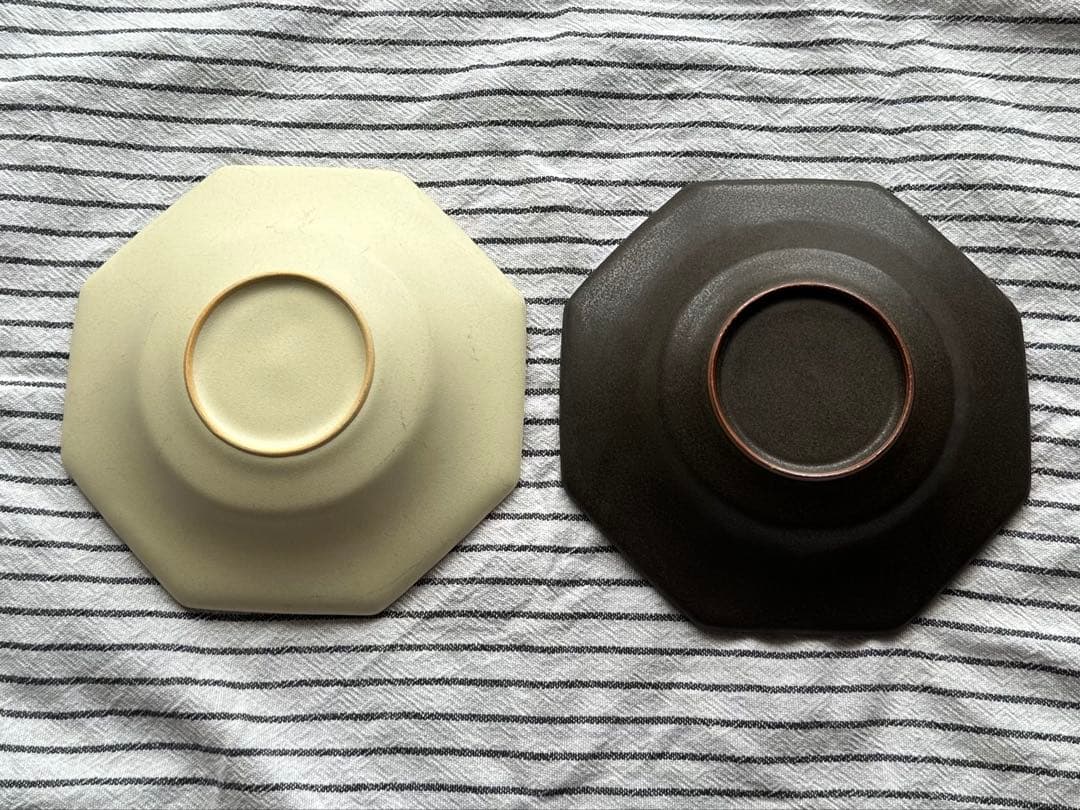 Awabi ware あわびウェア 八角皿 二枚セット