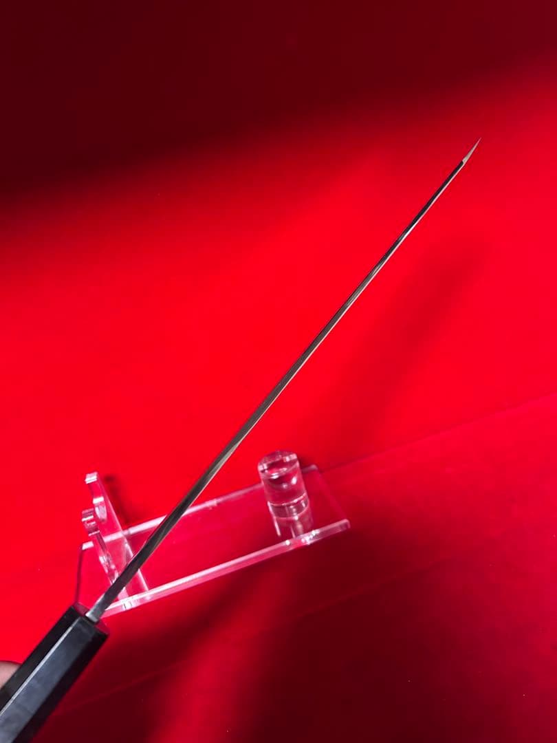 包丁　剣型切付　尺　鬼反り　鏡面仕上げ　切味抜群　箱付　未使用品