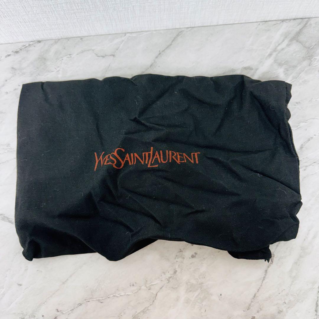 ✨YVES SAINT LAURENT✨レザー✨ネイビー✨ショルダーバッグ✨