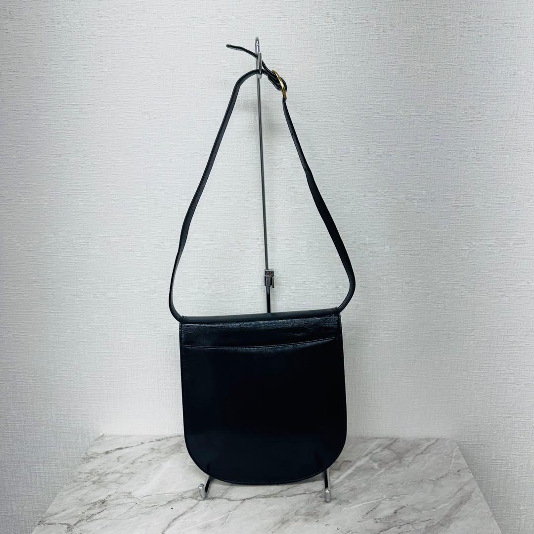 ✨YVES SAINT LAURENT✨レザー✨ネイビー✨ショルダーバッグ✨