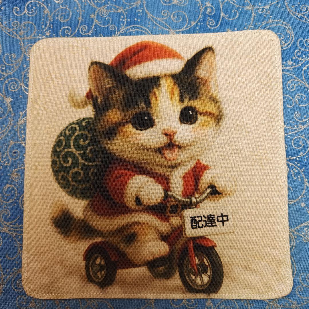 yourelie 4重ハンカチ　女の子ねこちゃん柄　18枚