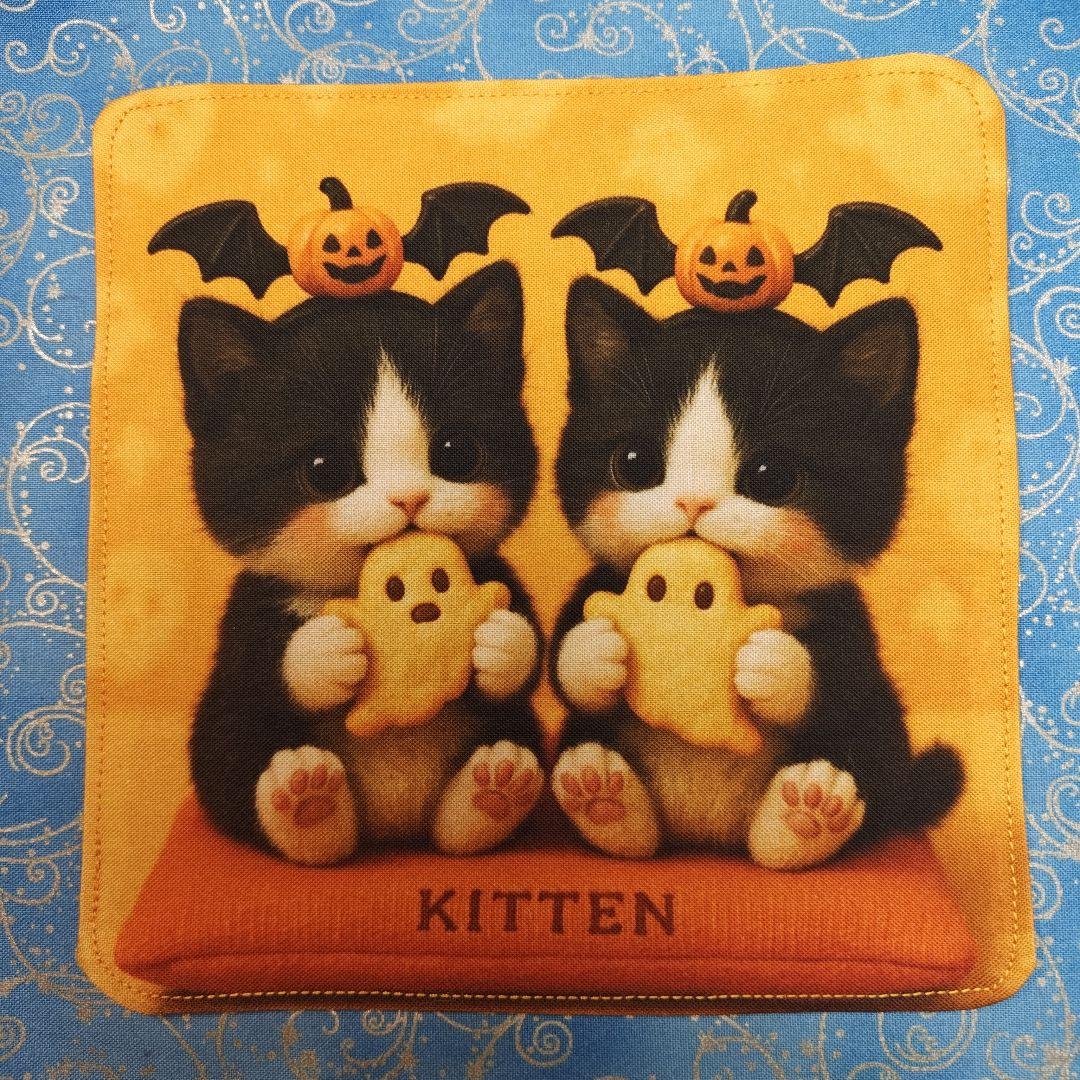 yourelie 4重ハンカチ　女の子ねこちゃん柄　18枚