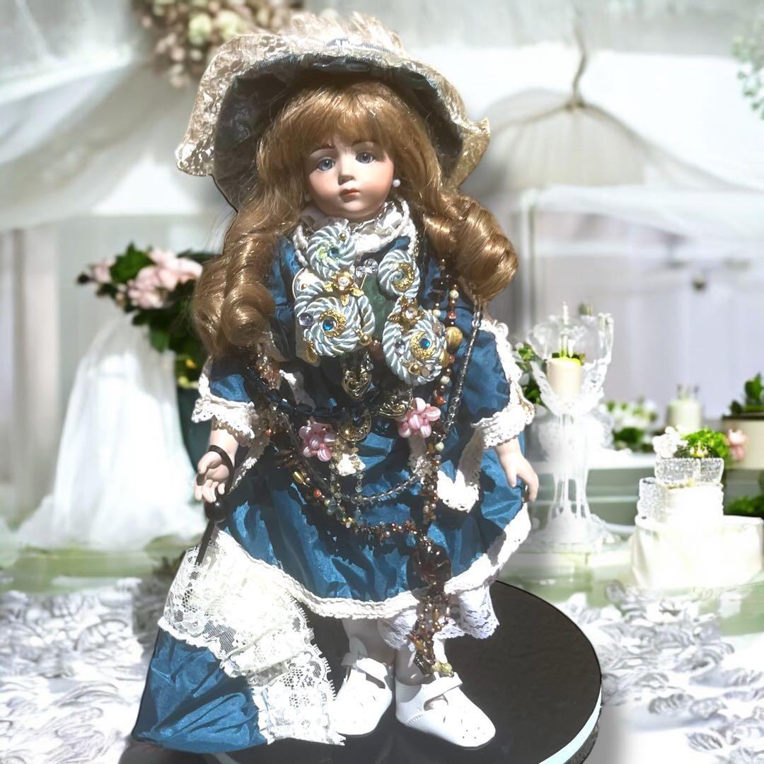 kimiko_t ビスクドール アルベール マルク ブルー ドレス リプロ