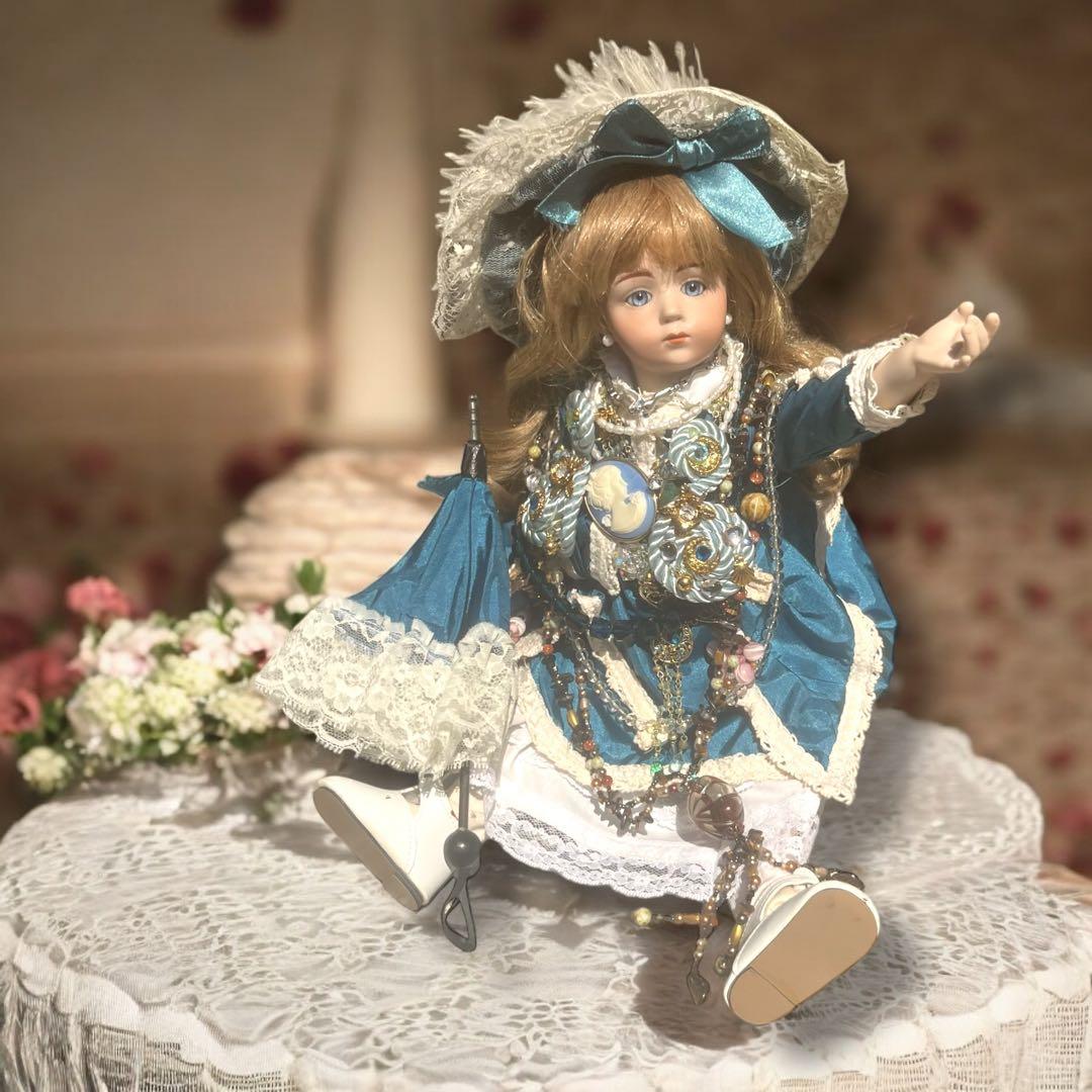 kimiko_t ビスクドール アルベール マルク ブルー ドレス リプロ