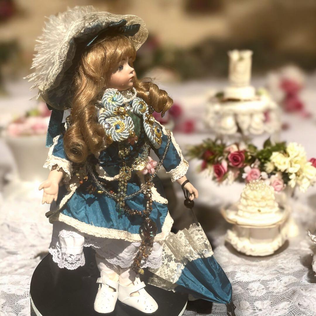 kimiko_t ビスクドール アルベール マルク ブルー ドレス リプロ