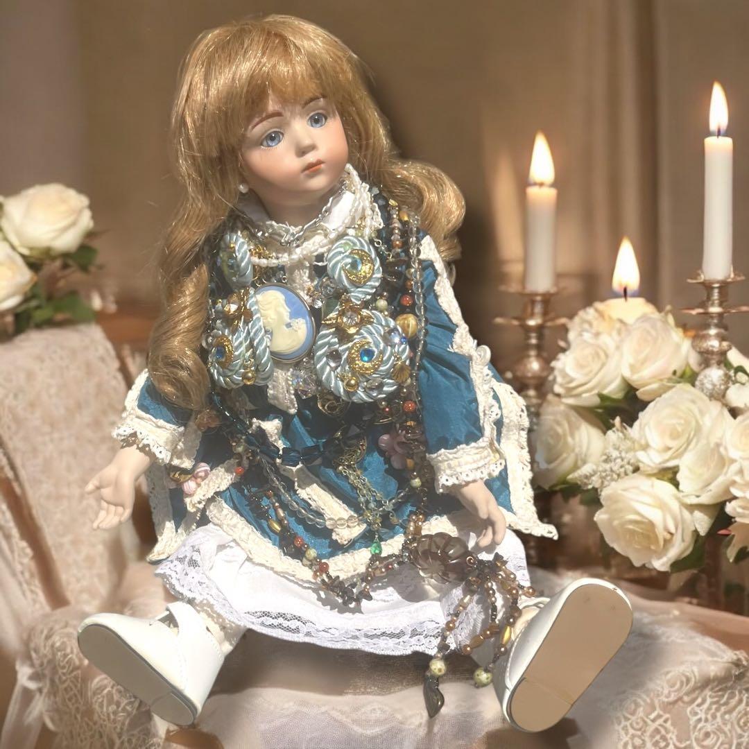 kimiko_t ビスクドール アルベール マルク ブルー ドレス リプロ