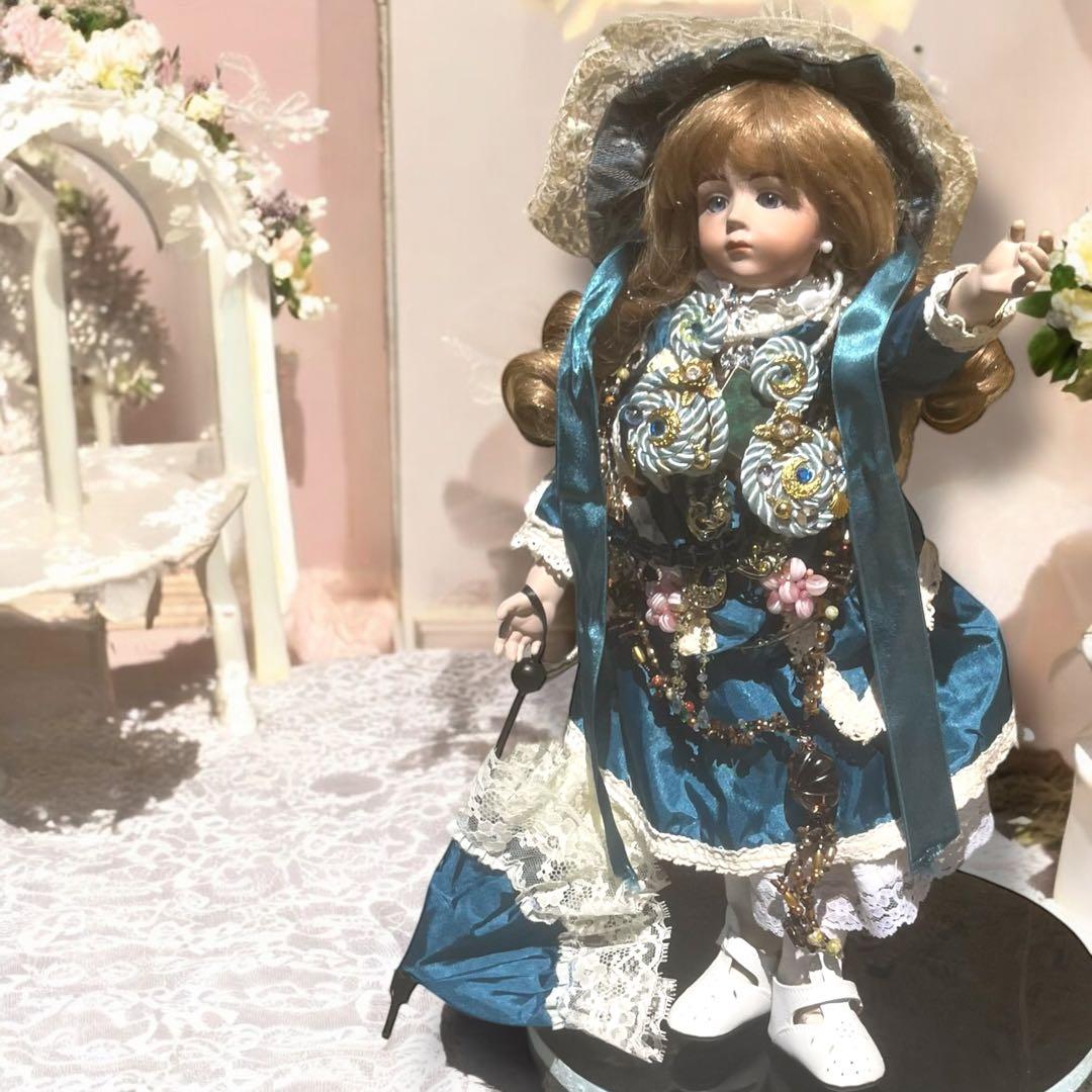 kimiko_t ビスクドール アルベール マルク ブルー ドレス リプロ