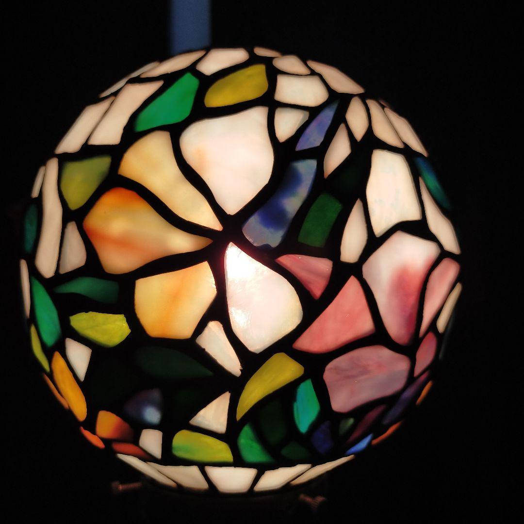 586 ステンドグラス球型フロアスタンド