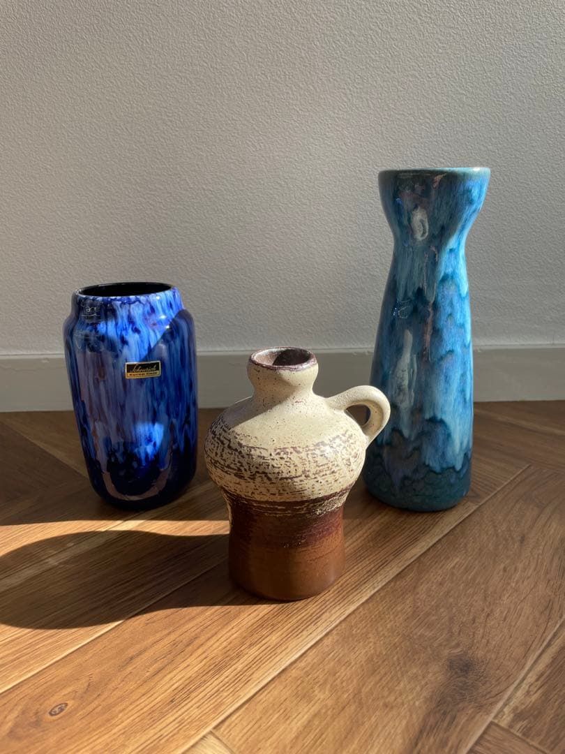 ヴィンテージフラワーベース　花瓶　ファットラバ　西ドイツ　ミッドセンチュリー