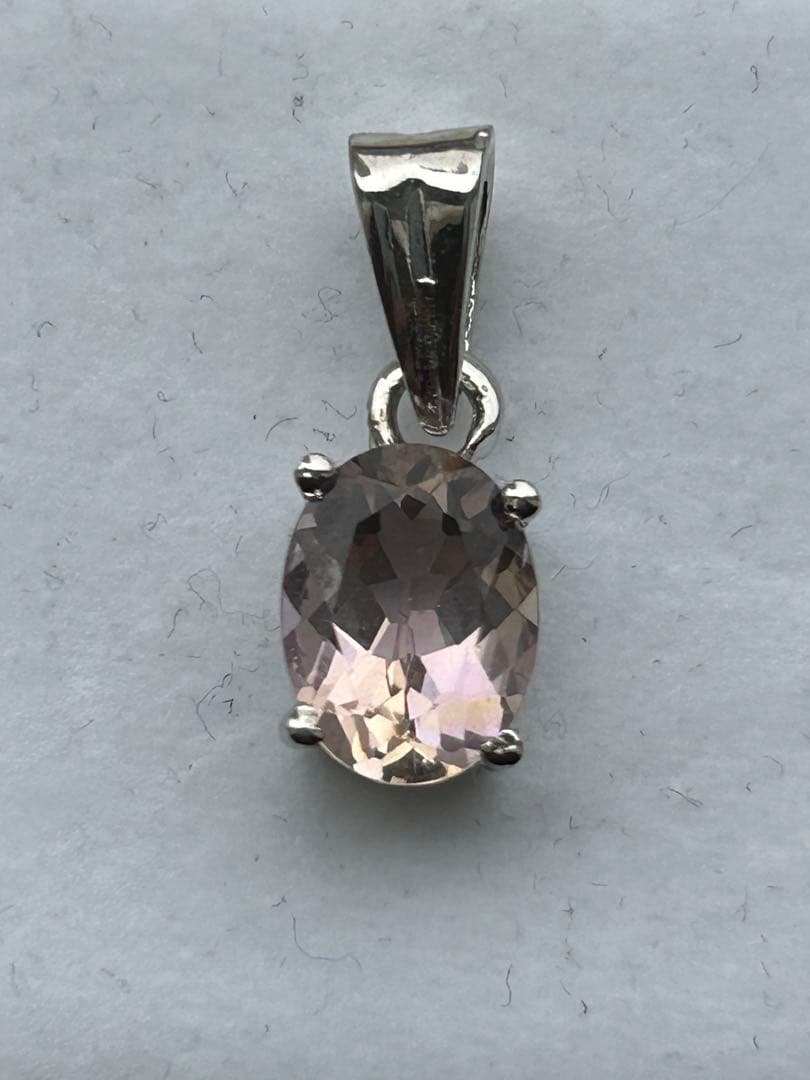 スーパーセール‼️トルマリン　オーバル　シルバーメッキ　ペンダント